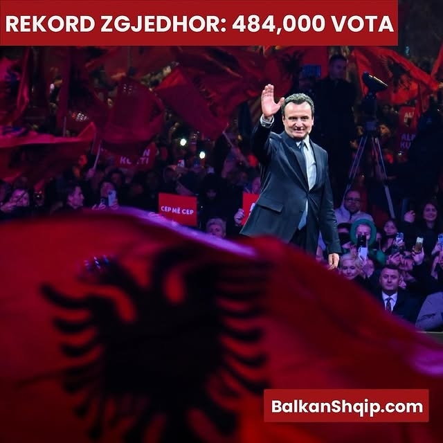 ALBIN KURTI VENDOS REKORD ZGJEDHOR: 484,000 VOTA DERI TANI